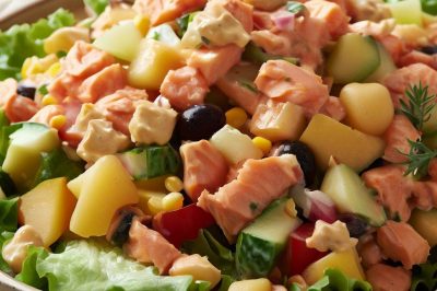 One-Serving Waldorf Salmon Salad