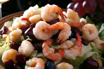 One Serving Waldorf Shrimp and Grape Salad
