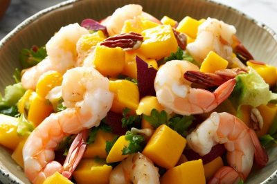 One Serving Waldorf Shrimp and Mango Salad