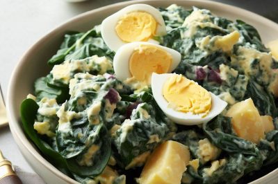 One-Serving Waldorf Spinach and Egg Salad