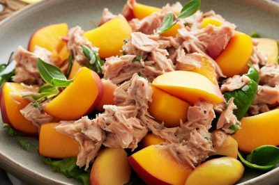 One Serving Waldorf Tuna and Peach Salad