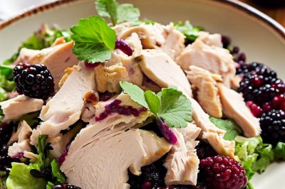 One-Serving Waldorf Turkey and Blackberry Salad