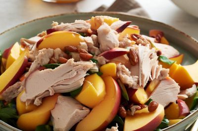 One-Serving Waldorf Turkey and Peach Salad