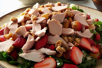 One Serving Waldorf Turkey and Strawberry Salad
