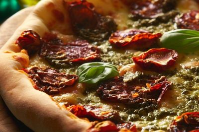 Pesto and Sun-Dried Tomato Pizza