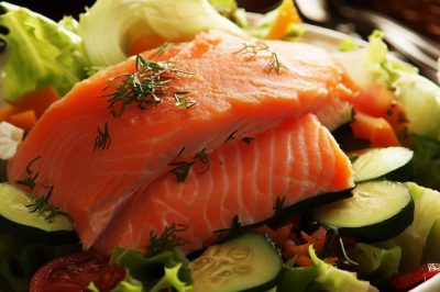 Poached Salmon Salad