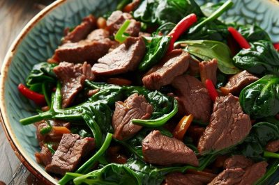 Quick and Easy Beef and Spinach Stir Fry