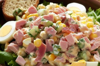 Quick and Easy Waldorf Ham and Egg Salad