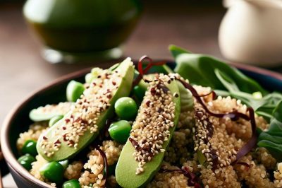Quinoa and Edamame Salad with Miso Dressing