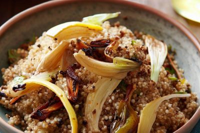 Quinoa and Roasted Fennel Salad with Lemon Vinaigrette