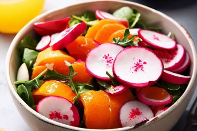 Radish and Orange Salad with Honey Mustard Dressing
