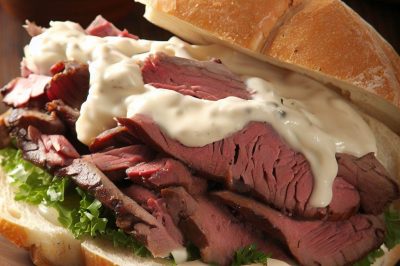 Roast Beef and Horseradish Sauce Sandwich