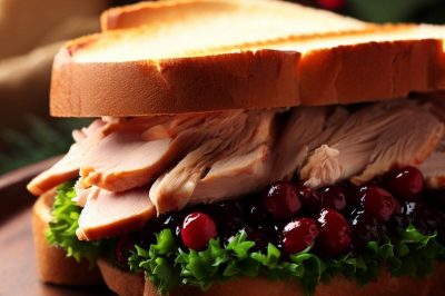 Roast Turkey and Cranberry Sauce Sandwich