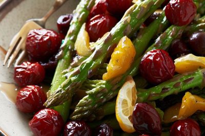 Roasted Asparagus and Cherry Tomato Salad with Lemon Vinaigrette