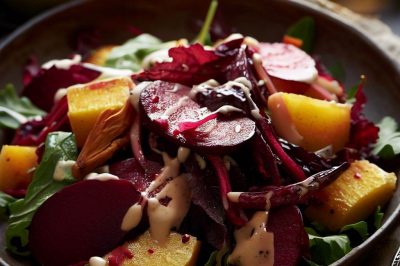 Roasted Beet and Apple Salad with Dijon Vinaigrette