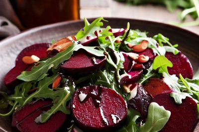 Roasted Beet and Arugula Salad with Balsamic Vinaigrette