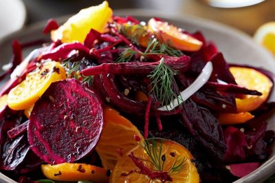 Roasted Beet and Fennel Orange Salad with Citrus Vinaigrette