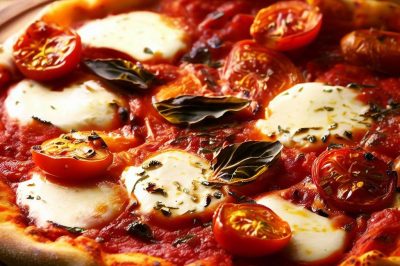 Roasted Tomato Margherita Pizza