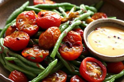 Roasted Tomato and Green Bean Salad with Dijon Vinaigrette