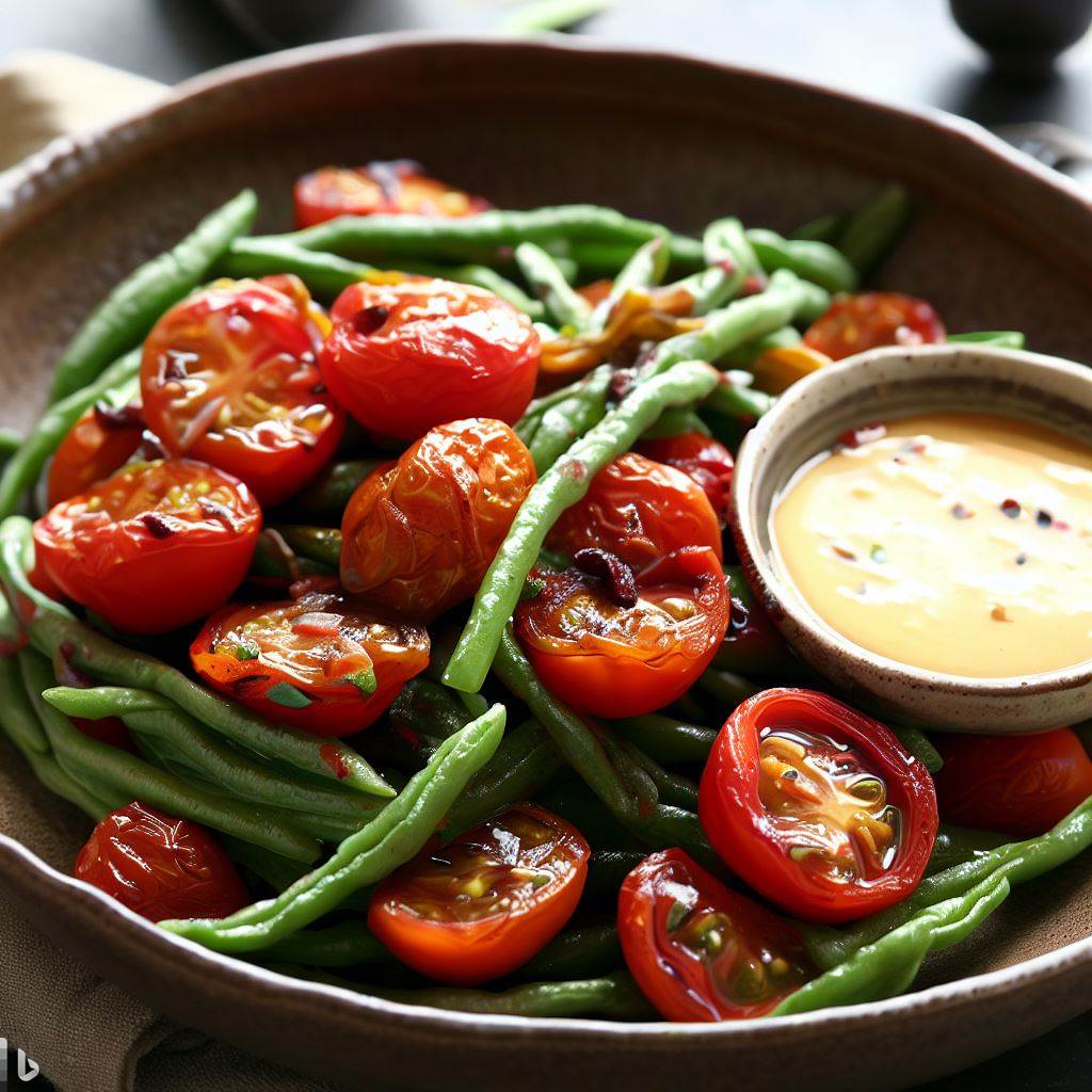 Roasted Tomato and Green Bean Salad with Dijon Vinaigrette
