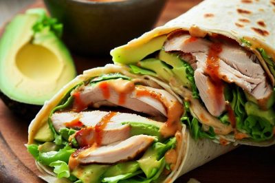 Roasted Turkey and Avocado Wrap with Chipotle Mayo