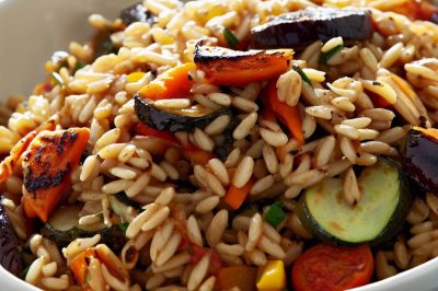 Roasted Vegetable Orzo Salad