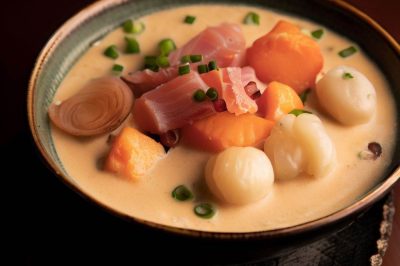 Scottish Cullen Skink with Smoked Salmon and Scallops