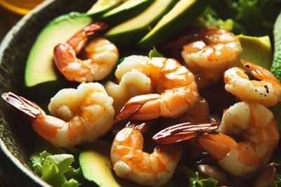 Shrimp and Avocado Salad with Honey Lime Dressing