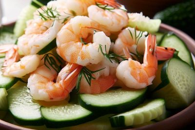Shrimp and Cucumber Salad with Dill Dressing