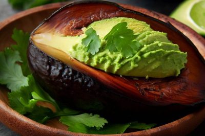 Smoked Avocado with Lime and Cilantro