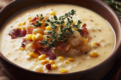 Smoked Corn Chowder with Bacon and Thyme