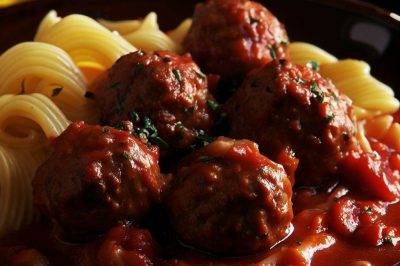 Smoked Meatballs in Tomato Sauce with Pasta