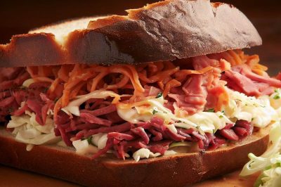 Smoked Pastrami Sandwich with Slaw