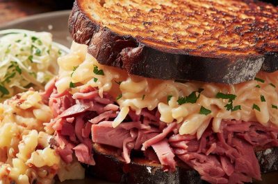 Smoked Reuben Sandwich with Corned Beef and Sauerkraut
