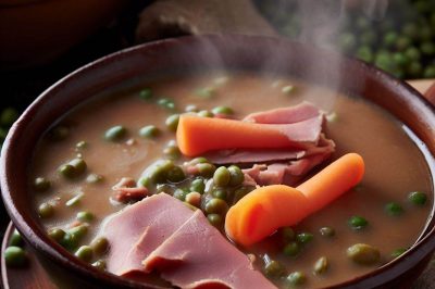 Smoked Split Pea Soup with Ham and Carrots