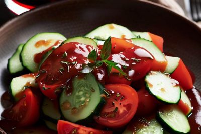 Tomato and Cucumber Salad with Red Wine Vinaigrette