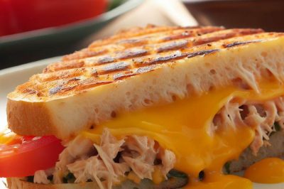 Tuna Melt with Cheddar and Tomato