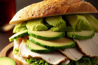Turkey and Avocado Sandwich with Ranch Dressing