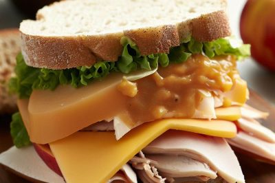 Turkey and Cheddar Sandwich with Apple Butter