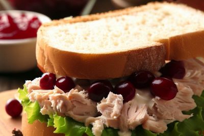 Turkey and Cranberry Cream Cheese Sandwich