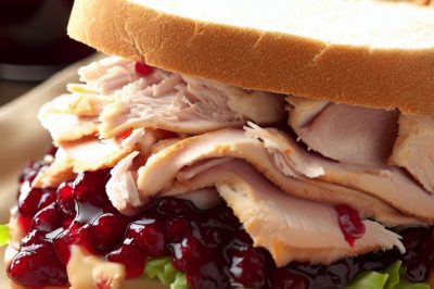 Turkey and Cranberry Sauce Sandwich