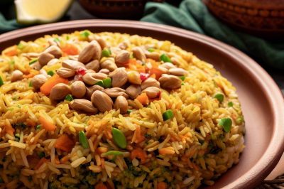 Vegan Persian Style Adas Polo Mahicheh