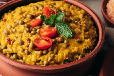 Vegan Persian Style Adas-e-Paeen (Yellow Lentil Stew)