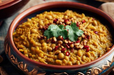 Vegan Persian Style Adas-e-Peymak (Split Pea Stew)