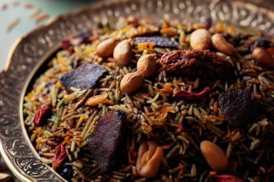 Vegan Persian Style Baghali Polo