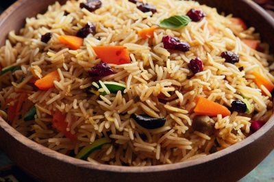 Vegan Persian Style Beryani (Rice and Vegetable Pilaf)