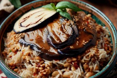 Vegan Persian Style Gheymé Berenj with Eggplant