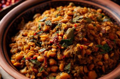 Vegan Persian Style Gheymé (Spicy Lentil Stew)