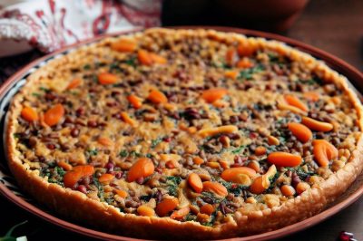 Vegan Persian Style Kookoo-yeh Gheymé (Lentil Frittata)