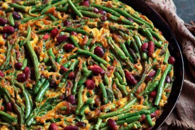 Vegan Persian Style Kookoo-yeh Loobia (Green Bean Frittata)
